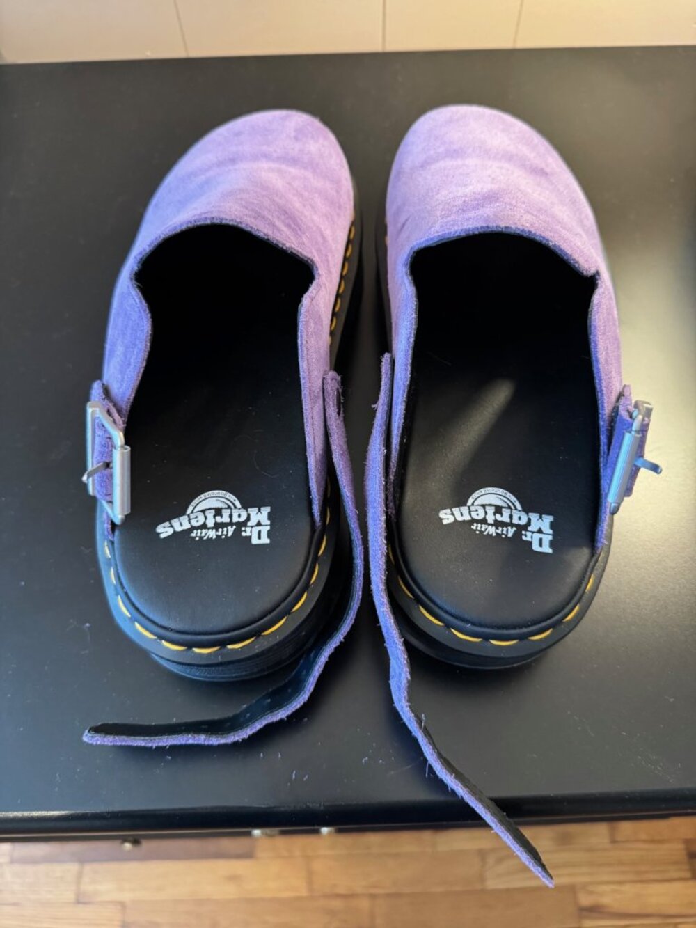 Dr. Martens Zebzag Suede Slingback Platform Mules - Purple (US W9/M8) - Picture 5 of 9